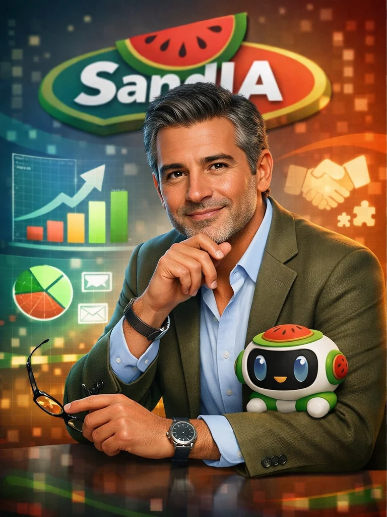 Consultor de SandIA Soluciones revisando números con un cliente